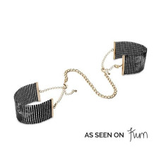 Стильні металеві наручники-браслети, чорного кольору Bijoux Indiscrets Desir Metallique Handcuffs Black