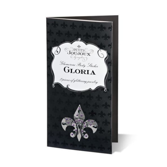 Пэстис из кристаллов (украшение на грудь), черно-красные Petits Joujoux Gloria Set of 2 Black/Red