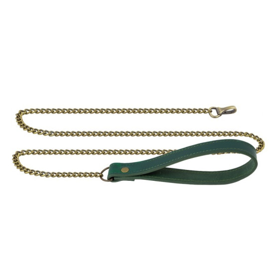 Премиум поводок из натуральной кожи в подарочной упаковке, зеленый Lovecraft Premium Leash Green