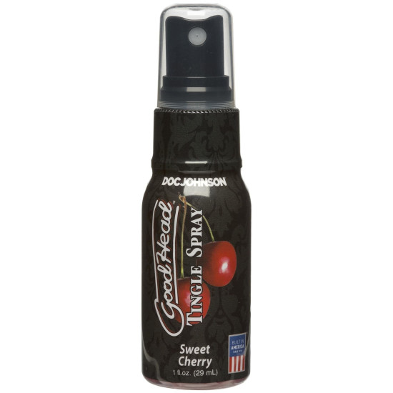 Охлаждающий спрей для минета с эффектом вибрации со вкусом вишни Doc Johnson GoodHead Tingle Spray Sweet Cherry, 29 ml