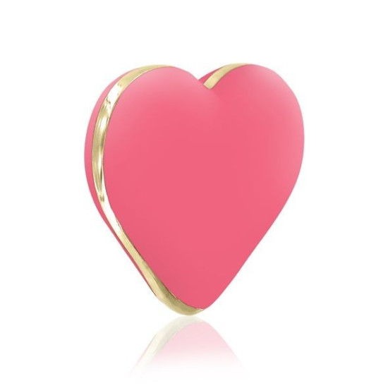 Вібратор-сердечко, 10 режимів, медичний силікон, кораловий Rianne S Heart Vibe Coral