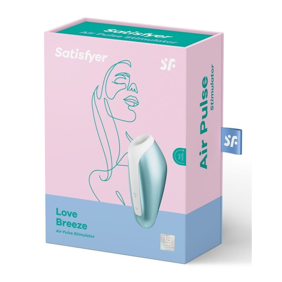 Миниатюрный вакуумный стимулятор клитора, голубой Satisfyer Love Breeze Ice Blue