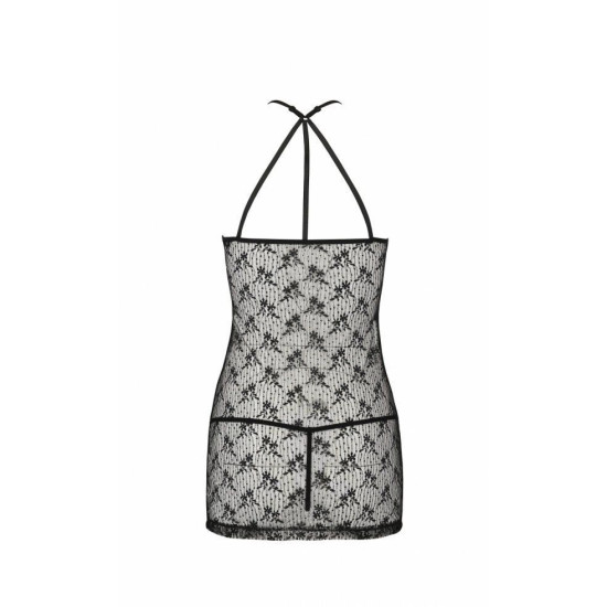 Полупрозрачная сорочка, черная Passion Azalia Chemise Black, S/M