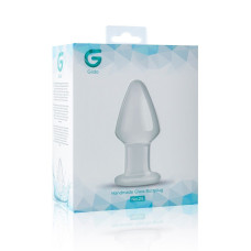 Скляна анальна пробка, довжина 8 см, діаметр 4,4 см, прозора Gildo Glass Buttplug No. 25