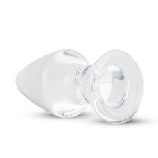 Скляна анальна пробка, довжина 8 см, діаметр 4,4 см, прозора Gildo Glass Buttplug No. 25