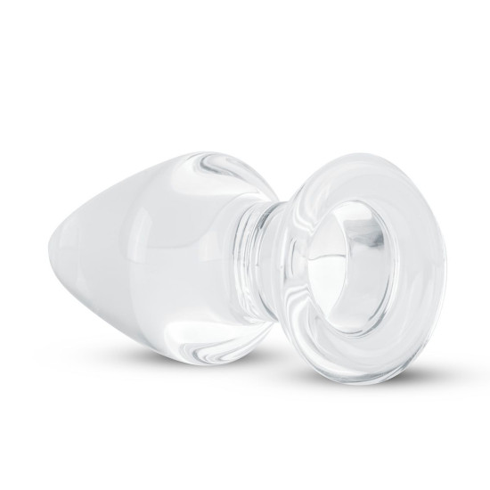 Скляна анальна пробка, довжина 8 см, діаметр 4,4 см, прозора Gildo Glass Buttplug No. 25