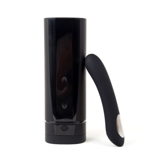 Інтерактивний набір мастурбатор + стимулятор точки G, чорний Kiiroo Onyx+ and Pearl 2 Couple Set Black