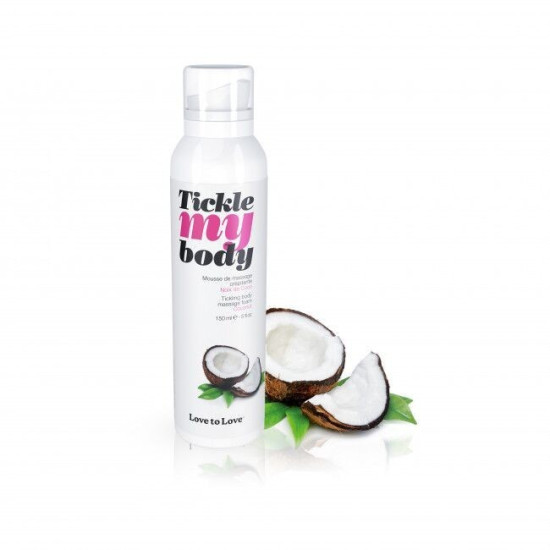 Увлажняющая массажная пена с кокосовым ароматом Love To Love TICKLE MY BODY Coconut, 150 ml