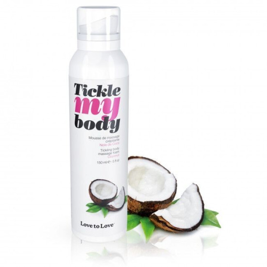 Увлажняющая массажная пена с кокосовым ароматом Love To Love TICKLE MY BODY Coconut, 150 ml