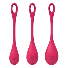 Набір йоні намистин, червоні, діаметр 2-2,5-3 см, вага 22-46-74 г Satisfyer Yoni Power 1 Red