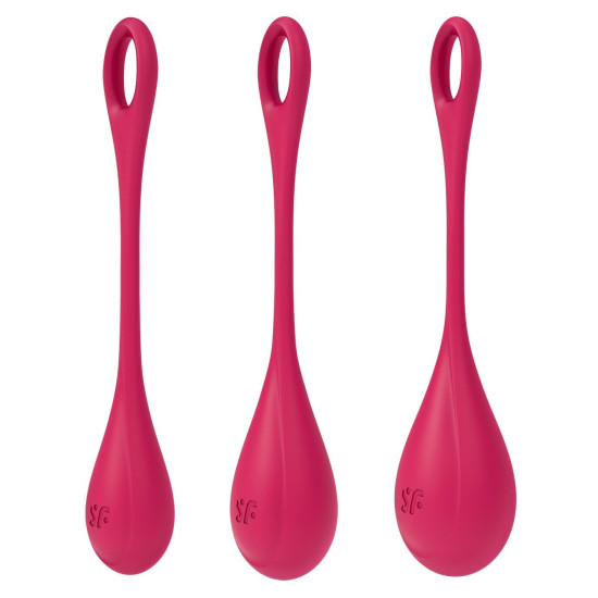 Набір йоні намистин, червоні, діаметр 2-2,5-3 см, вага 22-46-74 г Satisfyer Yoni Power 1 Red