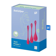 Набір йоні намистин, червоні, діаметр 2-2,5-3 см, вага 22-46-74 г Satisfyer Yoni Power 1 Red