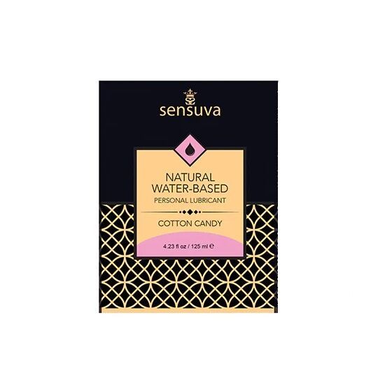 Пробник лубриканта на водній основі зі смаком солодкої вати Sensuva Natural Water-Based Cotton Candy, 6 ml