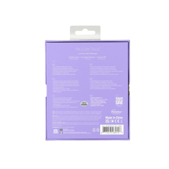 Роскошный вибратор с кристаллом Swarovski, повязкой на глаза и игрой, фиолетовый Pillow Talk Racy Purple Special Edition