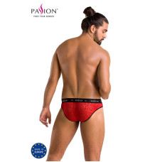 Мужские полупрозрачные трусы под леопард, красные Passion 031 Slip Mike Red, S/M