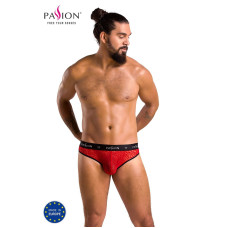 Мужские полупрозрачные трусы под леопард, красные Passion 031 Slip Mike Red, S/M