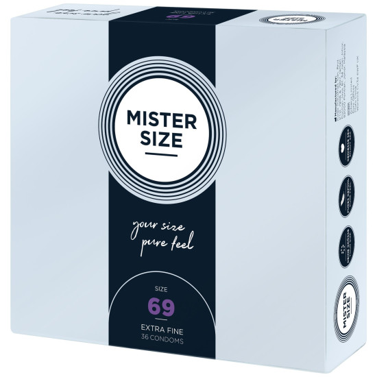 Презервативы для пениса длиной 14,7–15,7 см, 36 шт Mister Size - pure feel 69