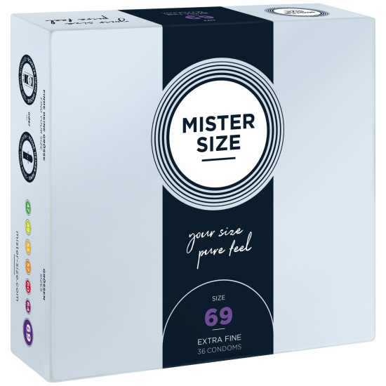 Презервативы для пениса длиной 14,7–15,7 см, 36 шт Mister Size - pure feel 69