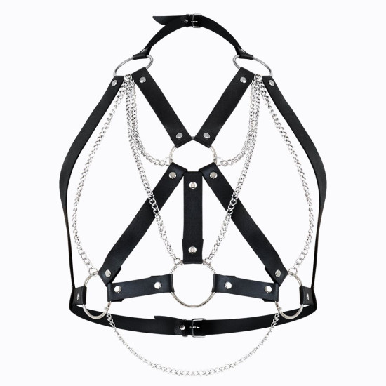 Жіноча шкіряна портупея, чорна Art of Sex Aiden Leather Harness Black, XS-M