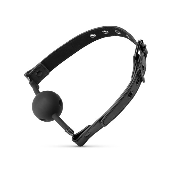 Повітропроникний кляп з ремінцем, чорний Bedroom Fantasies Breathable Silicone Ball Gag