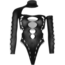 Бесшовное боди на одно плечо, чёрное Leg Avenue Seamless Thong Back Bodysuit Black, One Size