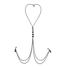 Украшение на грудь с натуральными камнями Art of Sex Nipple Clamps Lava