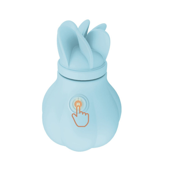 Вібратор з насадками для стимуляції ерогенних зон, синій Adrien Lastic Caress Blue