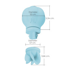 Вибратор с насадками для стимуляции эрогенных зон, синий Adrien Lastic Caress Blue