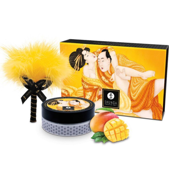 Смачна пудра для оральних пестощів, мангова Shunga Body Powder - Luscious Mango, 75 g