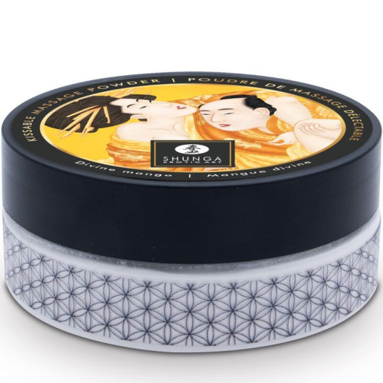 Смачна пудра для оральних пестощів, мангова Shunga Body Powder - Luscious Mango, 75 g