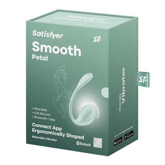 Смарт-віброяйце, м'ятне Satisfyer Smooth Petal Connect App Mint