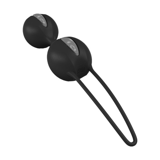Вагинальные шарики 2 шт, диаметр 3,2 и 3,6 см, черно-серые Fun Factory Smartballs Duo
