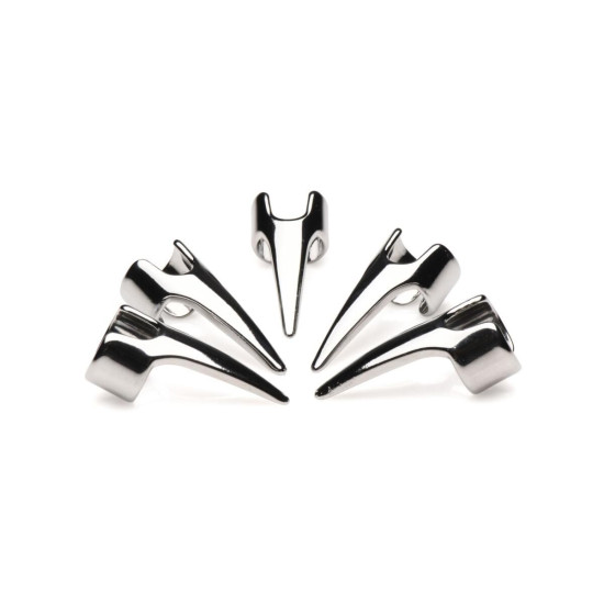 Набор колец с когтями, серебристый Master Series Five-Piece Sensation Claw Rings Silver