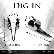 Набір кілець з кігтями, сріблястий Master Series Five-Piece Sensation Claw Rings Silver