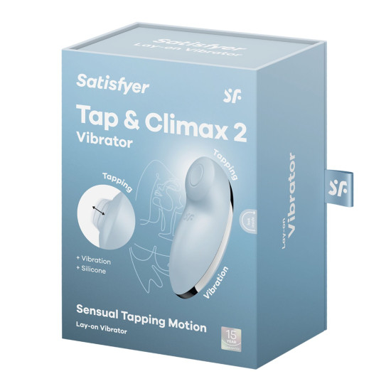 Вибростимулятор-пульсатор, синий Satisfyer Tap & Climax 2 Blue