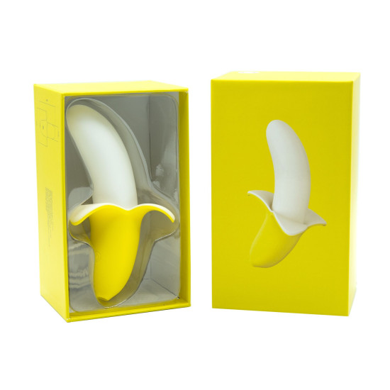 Вибратор банан с 10 режимами вибрации, водонипроницаемый Banana Bliss Mini Silicone Vibrator