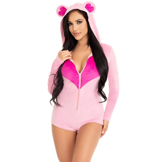 Оксамитовий комбінезон «Солодкий ведмедик» Leg Avenue Sweetheart Bear Velvet Romper, S