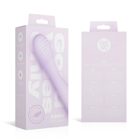 Вибратор для точки G из мягкого силикона, фиолетовый Good Vibes Only Sofi G-Spot Vibrator Soft Silicone Purple
