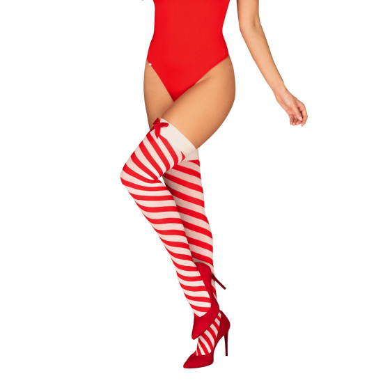 Чулки Obsessive Kissmas Stockings, S/M