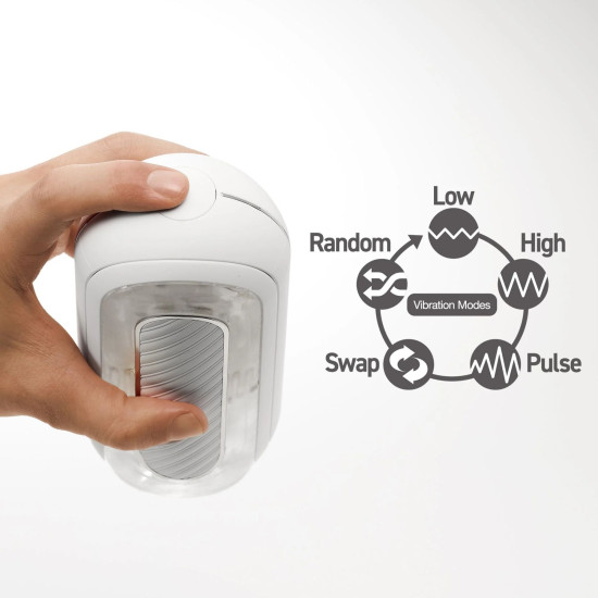 Мастурбатор з вібрацією, білий Tenga Flip Zero Gravity Electronic Vibration White