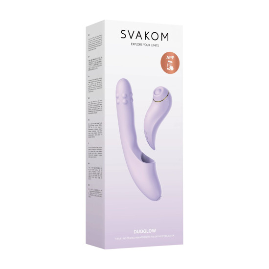 Смарт-вибратор 5в1 с пульсацией и бусинами Svakom Duoglow
