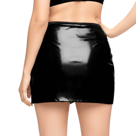 Лакована сексуальна спідниця, колір чорний Art of Sex Malibu, L-2XL