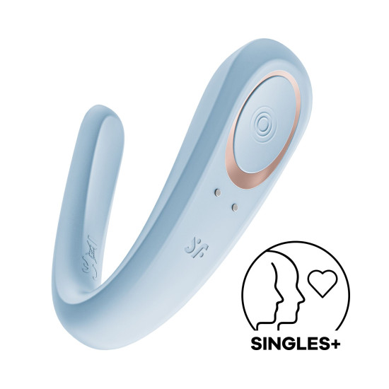Вибратор для пар с одним моторчиком Satisfyer Double Classic Light Blue