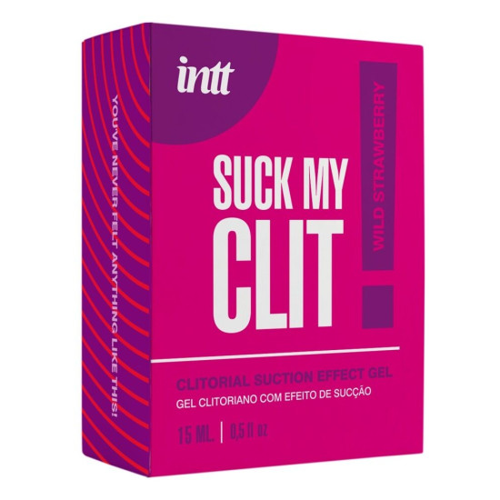 Смоктайзер для клітора (гель з ефектом посмоктування), полуниця Intt Suck My Clit Wild Strawberry, 15 ml