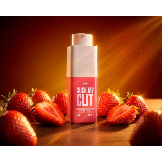 Смоктайзер для клітора (гель з ефектом посмоктування), полуниця Intt Suck My Clit Wild Strawberry, 15 ml