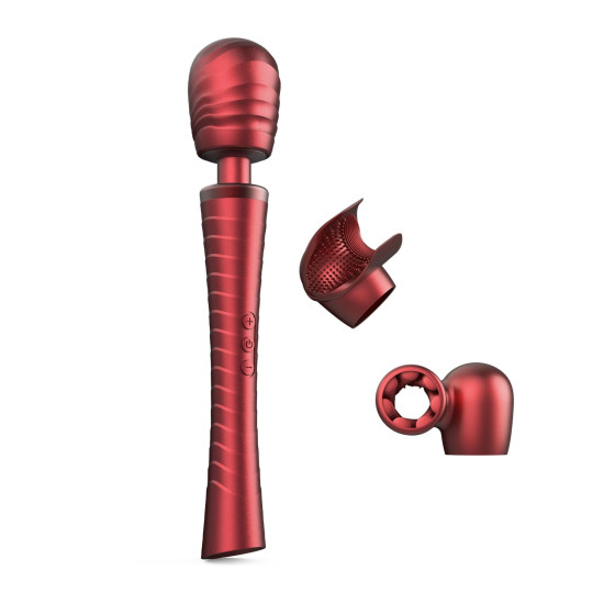 Вибромассажер, красный Manwan Man.Wand Edgy Velvet Red