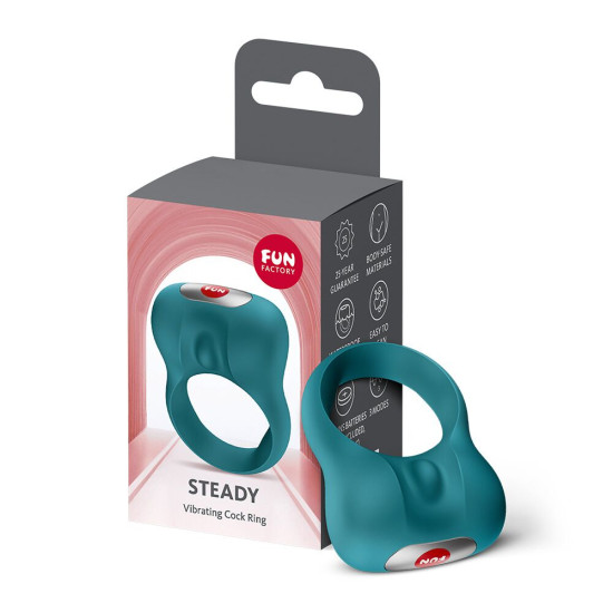Эрекционное виброкольцо, зелёное Fun Factory Steady Bottle Green