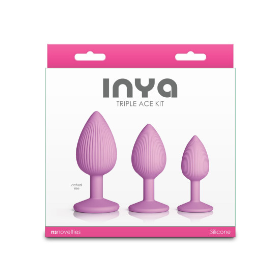 Набор анальных пробок, розовый NS Novelties INYA - Triple Ace Kit - Blush