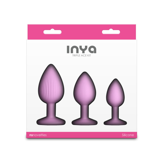 Набор анальных пробок, розовый NS Novelties INYA - Triple Ace Kit - Blush