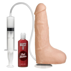 Кончающий фаллоимитатор, длина 24.1 см Doc Johnson The Realistic Cock ULTRASKYN - Squirting 9,5 Inch Vanilla